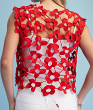 Load image into Gallery viewer, Red Floral Lace Top
