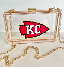 Load image into Gallery viewer, KC Arrowhead Clear Acrylic Purse
