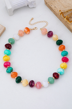 Load image into Gallery viewer, Jewel Tone Beaded Statement Necklace

