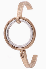 Load image into Gallery viewer, Worn Gold &amp; Silver Circle Bangle Bracelet
