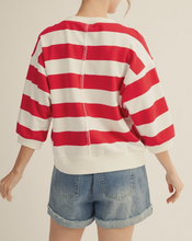 Load image into Gallery viewer, Classic Red Stripe Pullover
