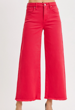 Load image into Gallery viewer, Red Wide Leg Jeans
