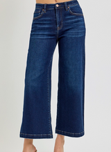 Load image into Gallery viewer, Dark Wash High Rise Wide Leg Jeans
