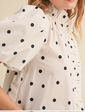 Load image into Gallery viewer, Polka Dot Ruffle Top
