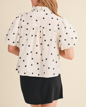 Load image into Gallery viewer, Polka Dot Ruffle Top
