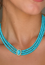 Load image into Gallery viewer, Turquoise Multi-Strand Statement Necklace
