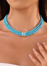 Load image into Gallery viewer, Turquoise Multi-Strand Statement Necklace
