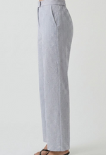 Load image into Gallery viewer, Textured Black Stripe Wide Leg Pants
