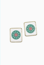 Load image into Gallery viewer, Mahjong Tile Stud Earrings
