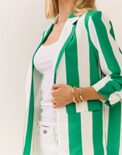 Load image into Gallery viewer, Green Stripe Statement Blazer
