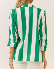 Load image into Gallery viewer, Green Stripe Statement Blazer
