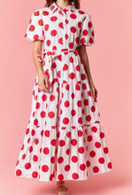 Load image into Gallery viewer, Red Polka Dot Maxi Dress
