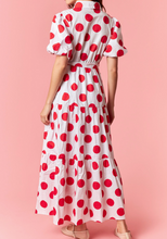 Load image into Gallery viewer, Red Polka Dot Maxi Dress
