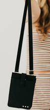 Load image into Gallery viewer, Black Nylon Phone Crossbody
