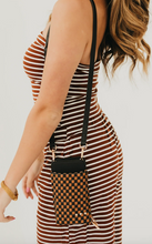 Load image into Gallery viewer, Checker Woven Double Duty Phone Bag
