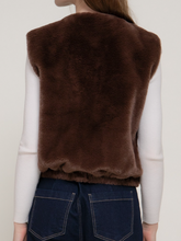 Load image into Gallery viewer, Dark Coffee Faux Fur Vest
