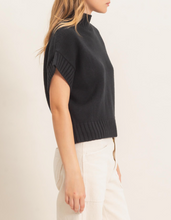 Load image into Gallery viewer, Black Mock Neck Sweater Vest
