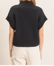 Load image into Gallery viewer, Black Mock Neck Sweater Vest
