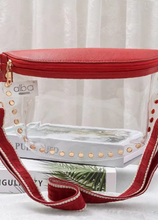 Load image into Gallery viewer, Studded Clear Game Day Crossbody Bag
