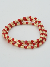 Load image into Gallery viewer, Game Day Gold Beaded Bracelet
