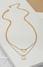 Load image into Gallery viewer, Circle &amp; Coin Necklace
