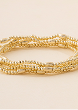 Load image into Gallery viewer, Five Strand Beaded Stretch Bracelet
