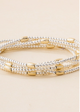 Load image into Gallery viewer, Five Strand Beaded Stretch Bracelet
