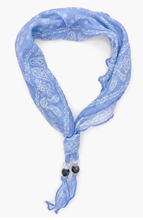 Load image into Gallery viewer, Paisley Beaded Skinny Scarf
