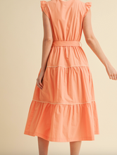 Load image into Gallery viewer, White Tiered Mini Dress w/ Black Details
