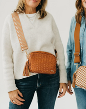 Load image into Gallery viewer, Checker Woven Camera Crossbody Bag
