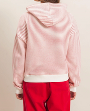 Load image into Gallery viewer, Red Stripe French Terry Hoodie
