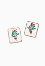 Load image into Gallery viewer, Mahjong Tile Stud Earrings
