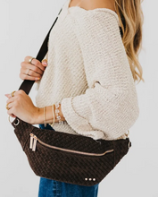 Load image into Gallery viewer, Slim Checker Woven Suede Bum Bag
