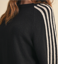 Load image into Gallery viewer, Black Striped Sleeve Sweater
