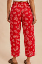 Load image into Gallery viewer, Red Bandana Print Barrel Pants
