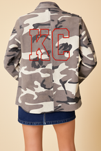 Load image into Gallery viewer, Camo Jacket w/ KC Red Letters on Back
