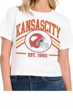 Load image into Gallery viewer, Kansas City Football Crop Tee
