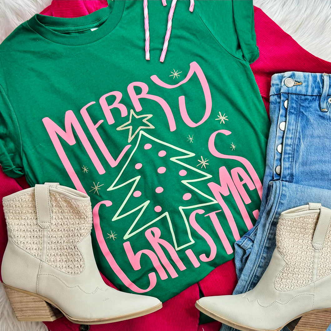 Green Merry Christmas T-Shirt