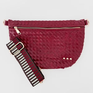 Sangria Red Woven Sling Bag