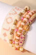 Load image into Gallery viewer, LOVE Bead Adjustable Bead Bracelet Set

