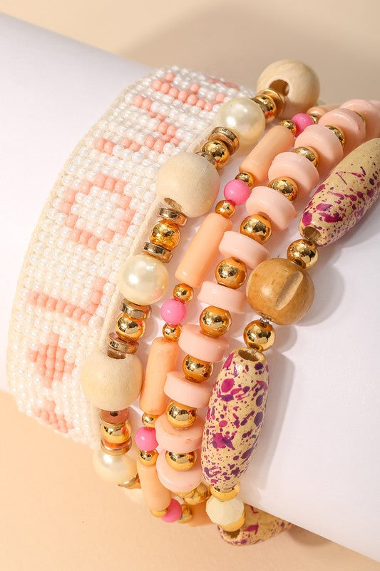 LOVE Bead Adjustable Bead Bracelet Set