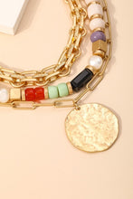 Load image into Gallery viewer, Layered Necklace w/ Gold Chains &amp; Beads

