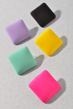 Load image into Gallery viewer, Square Matte Post Earrings
