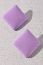 Load image into Gallery viewer, Square Matte Post Earrings
