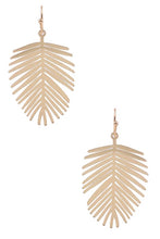 Load image into Gallery viewer, Silver or Gold Leaf Earrings
