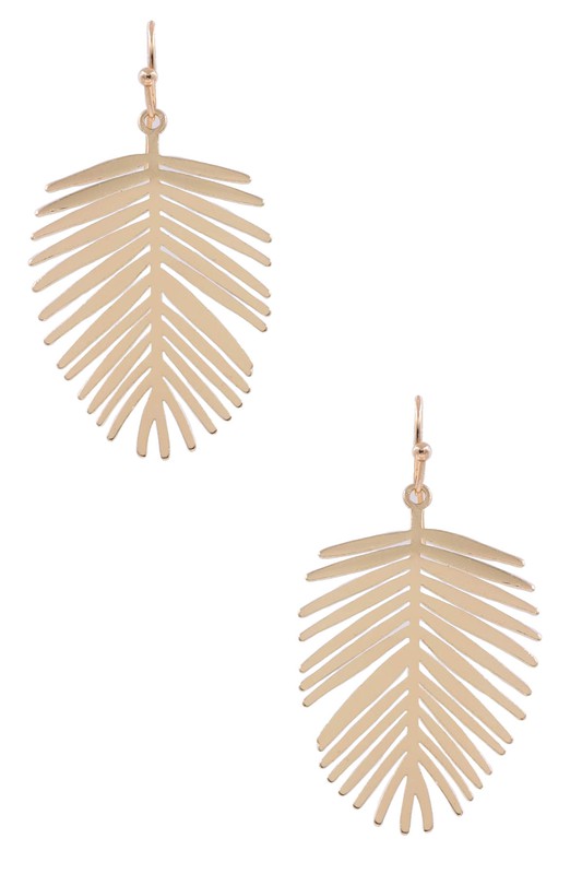 Silver or Gold Leaf Earrings