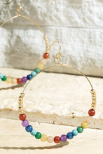 Load image into Gallery viewer, Stone &amp; Metal Bead Hoops

