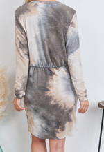 Load image into Gallery viewer, Taupe Tie Dye Dress
