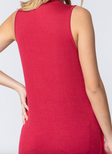 Load image into Gallery viewer, Red Mock Neck Sleeveless
