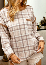 Load image into Gallery viewer, Taupe Plaid Long Sleeve

